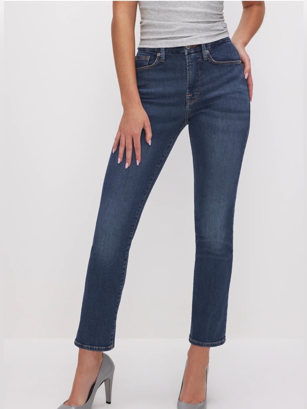 GOOD AMERICAN Good Legs Straight Crop size 10